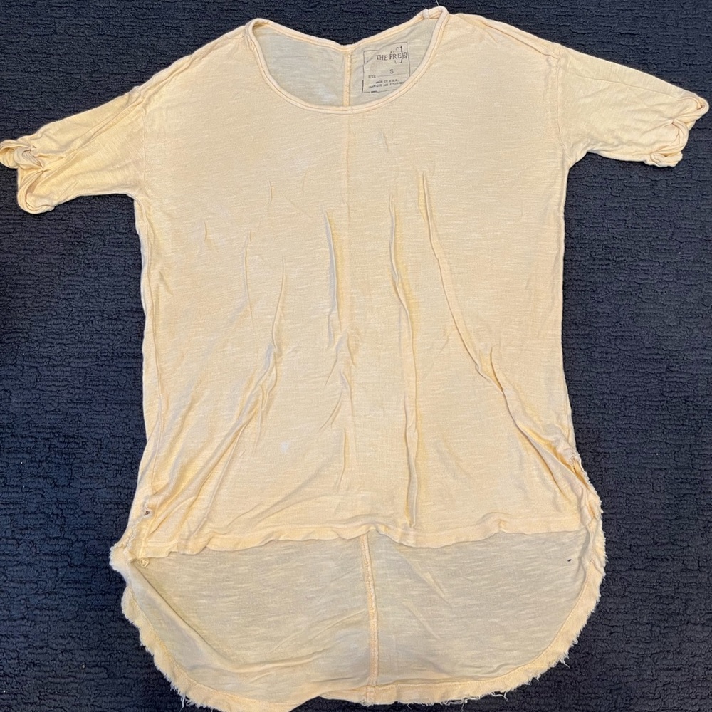 We The Free Small Eggshell Yellow T-shirt
